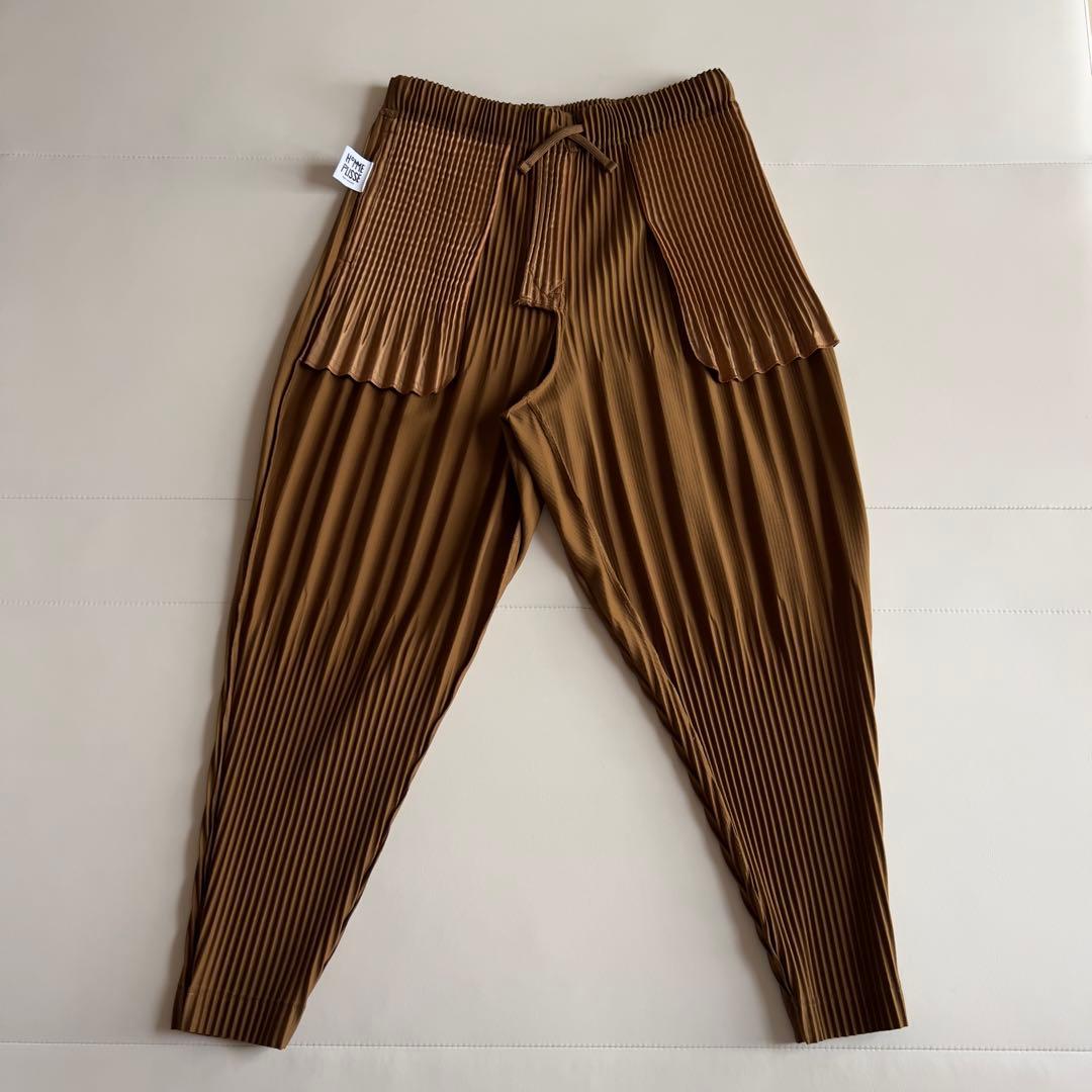 イッセイミヤケ HOMME PLISSE プリーツパンツ サルエルパンツ BR