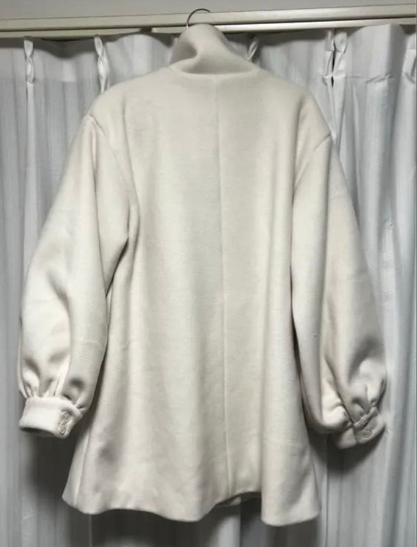 【新品未使用】stand collar midi coat (ivory)