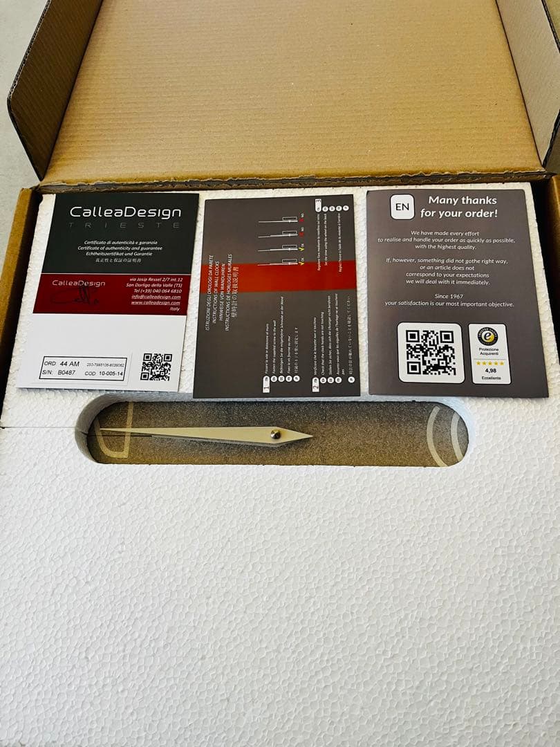 イタリア製　壁掛け時計