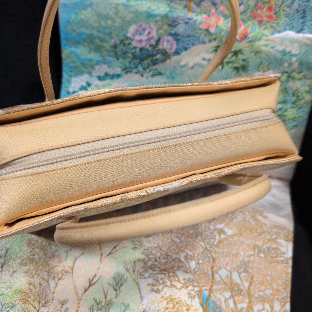 利休バック　和装用バッグ 金色とピンクのグラデーション　美品