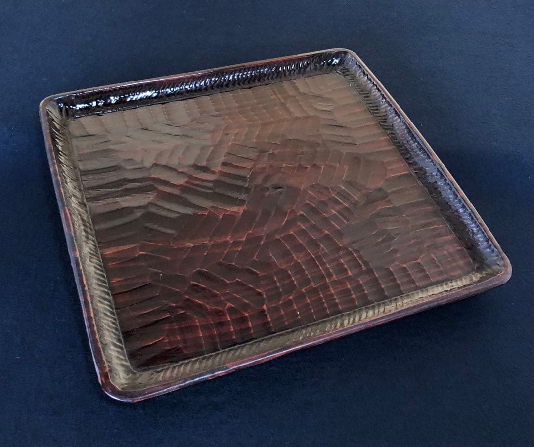 割引❗️《R》伝統工芸 讃岐彫 四方膳 讃岐膳5客 刳抜　251007あ7