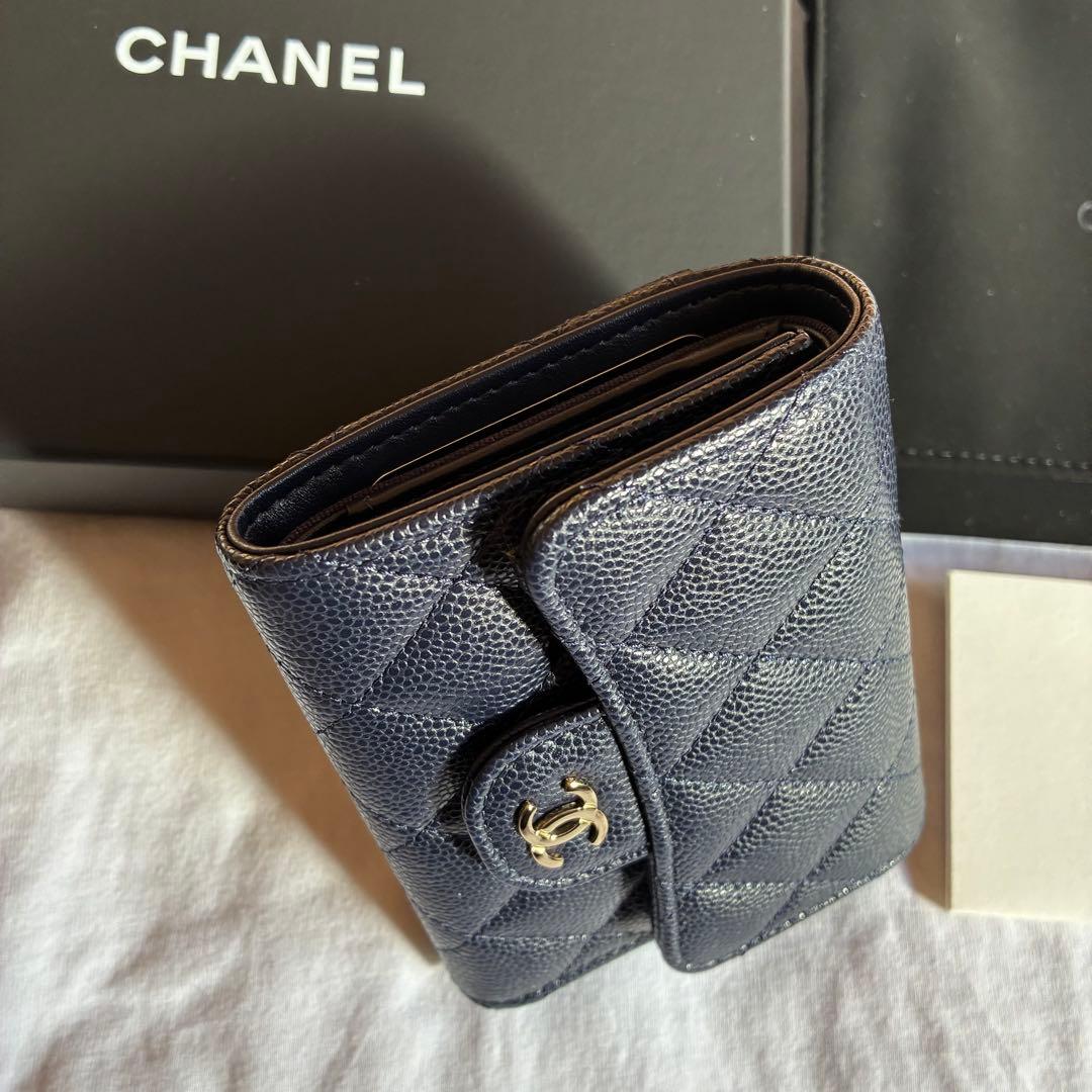 【新品未使用】CHANEL マトラッセ コンパクトウォレット三つ折り財布