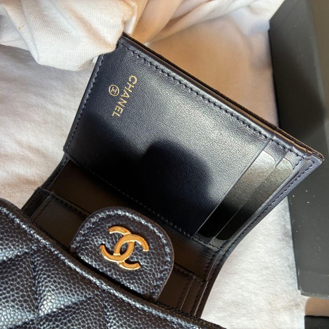 【新品未使用】CHANEL マトラッセ コンパクトウォレット三つ折り財布