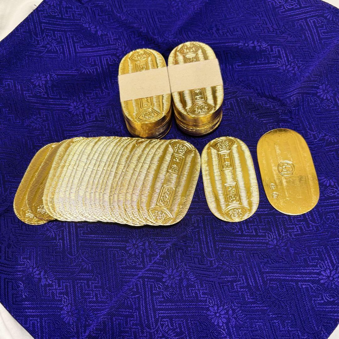 悪代官セット 慶長小判 二十五両　3包セット　金箔貼り　桂記章