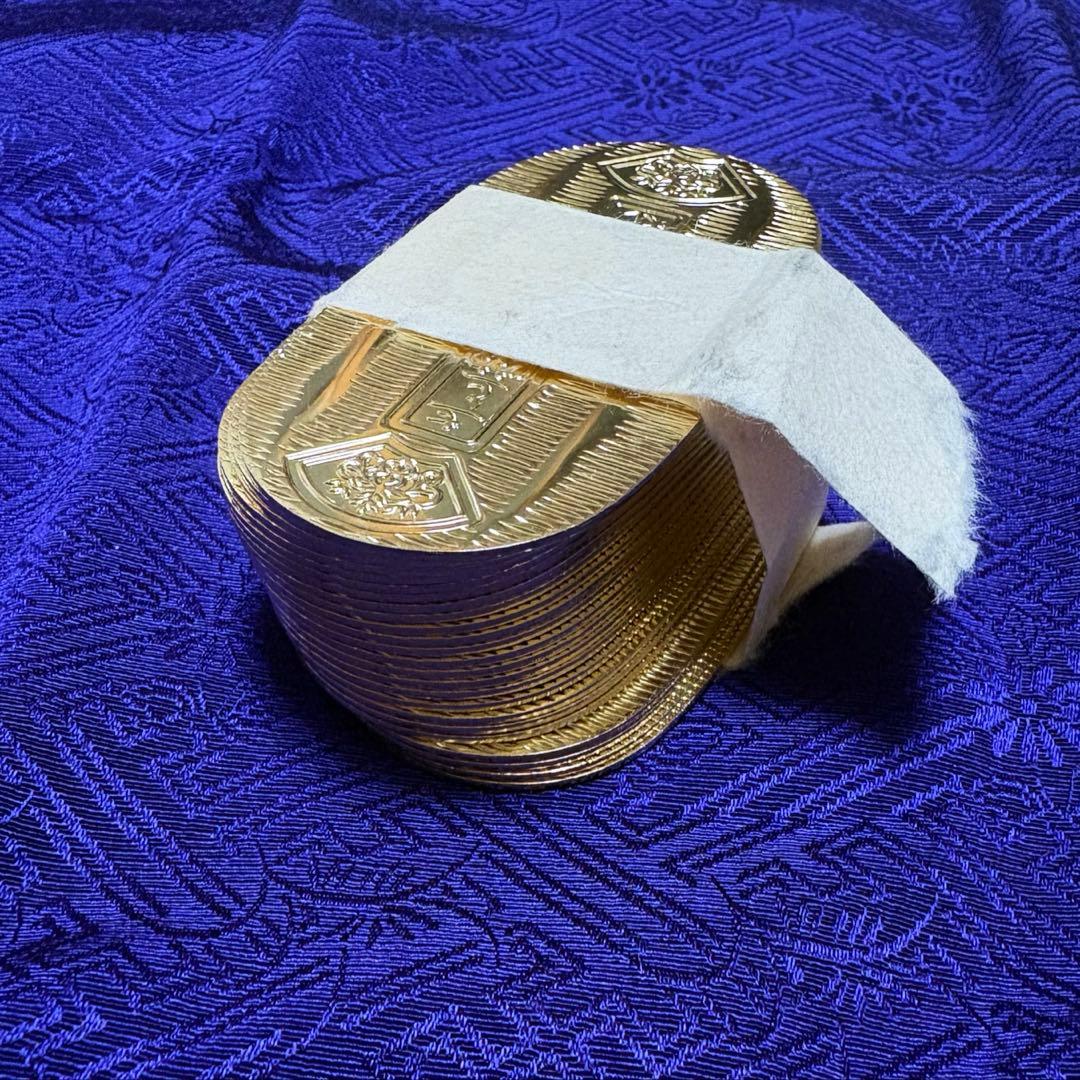 悪代官セット 慶長小判 二十五両　3包セット　金箔貼り　桂記章