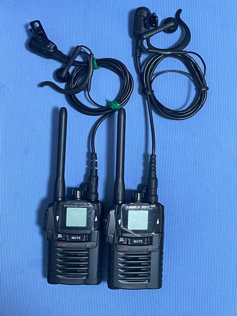 八重洲無線特定小電力トランシーバーSR70A 2台+インカムSSM-59