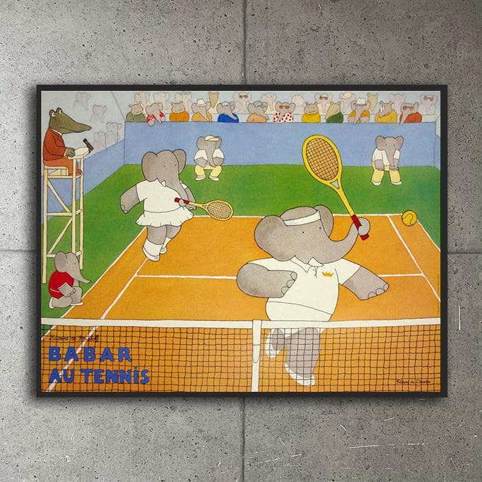 額装品/Babar en Tennis 1990年（ジャン ド ブリュノフ）