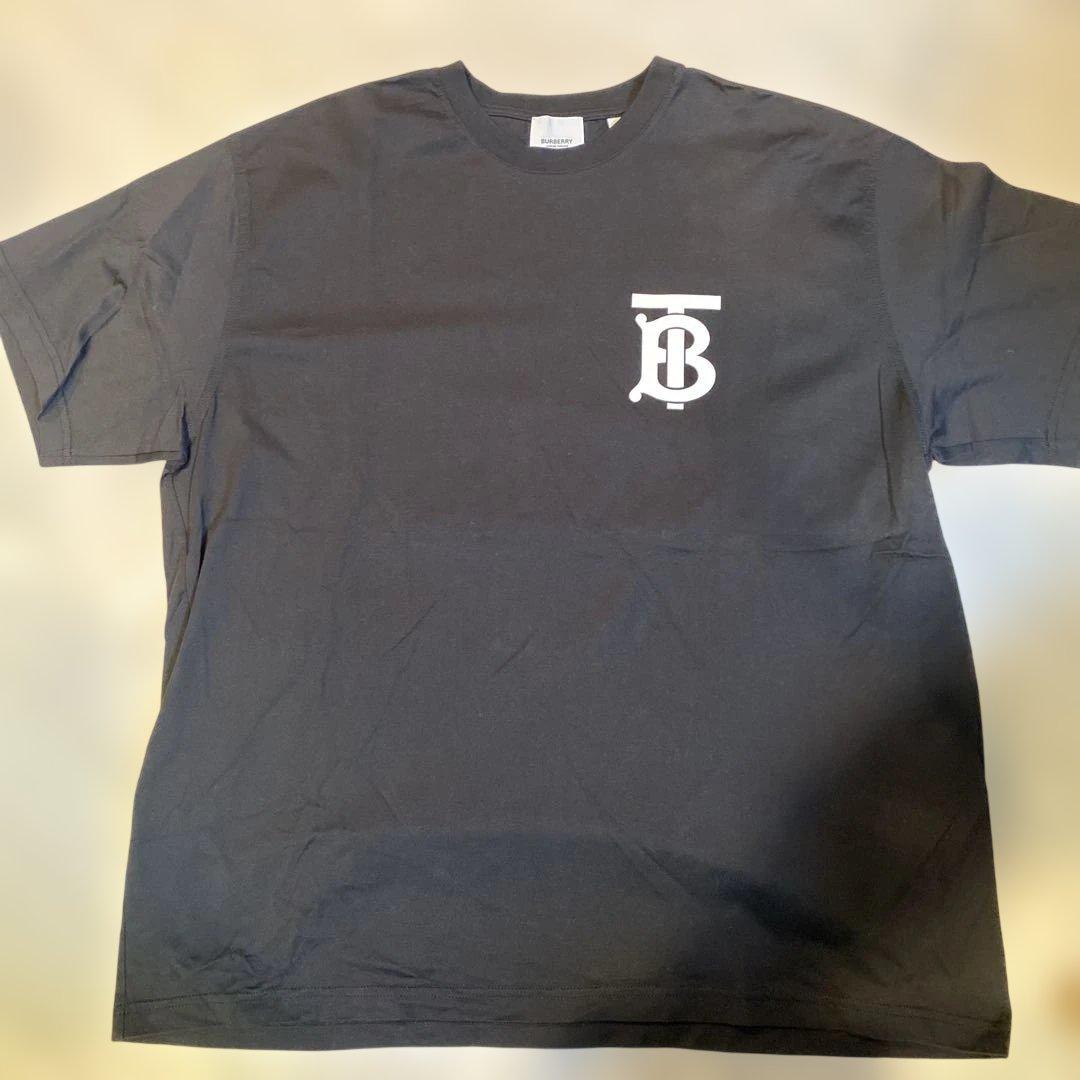 Burberry バーバリー　TBロゴ　ワンポイントロゴ　Tシャツ　ブラック　M