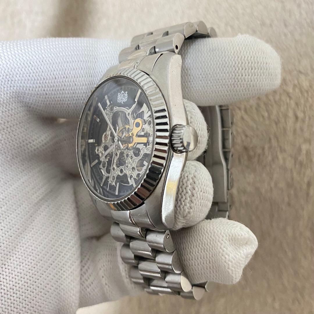 ORIENT EXPRESS スケルトン 自動巻き 腕時計 ステンレスベルト