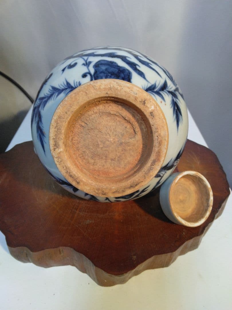 青白陶器 水差し 鳳凰デザイン