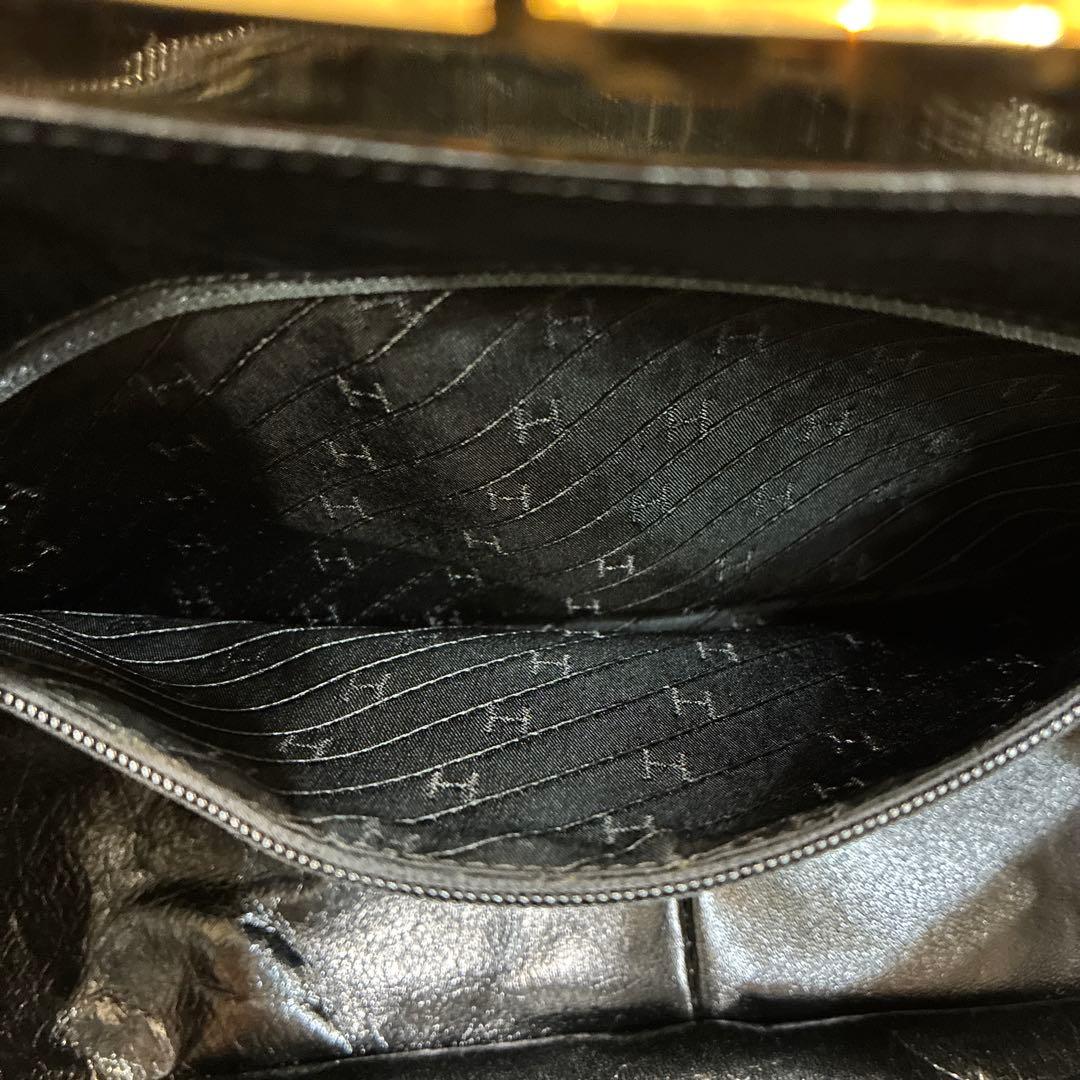 黒 リザード バッグ 皇室御用達 濱野 ハマノ