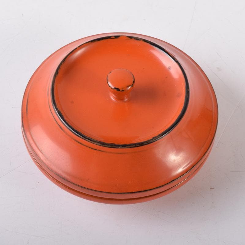 茶道具　根来塗　香合　蓋物　C　7331