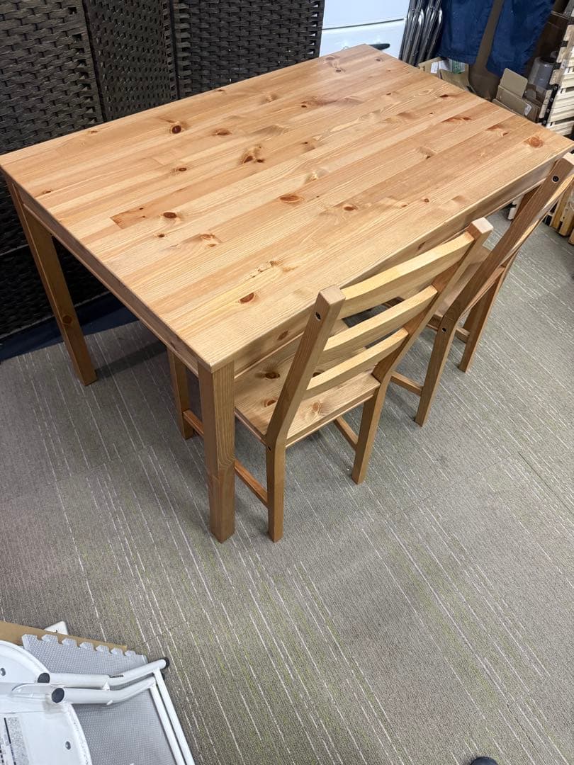 【洗浄消毒作業済】IKEA ダイニングテーブル　チェア　3点セット　ヨックモック