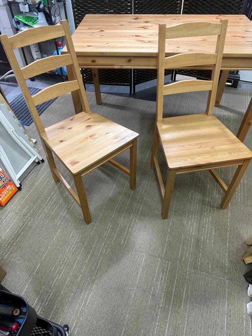 【洗浄消毒作業済】IKEA ダイニングテーブル　チェア　3点セット　ヨックモック
