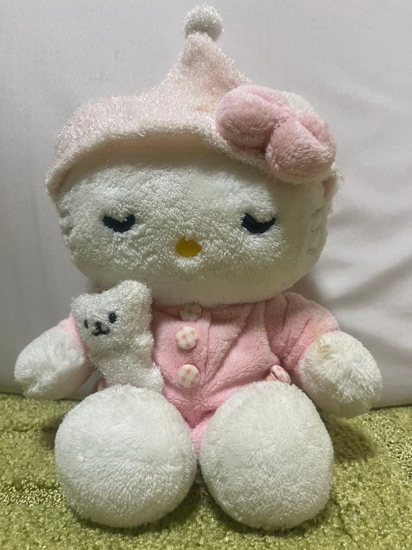 希少 レア 2002 ハローキティ おやすみドール くま　約30cm
