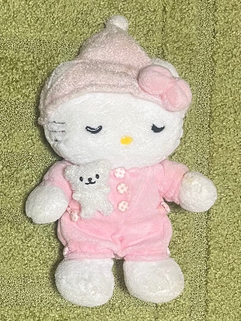 希少 レア 2002 ハローキティ おやすみドール くま　約30cm