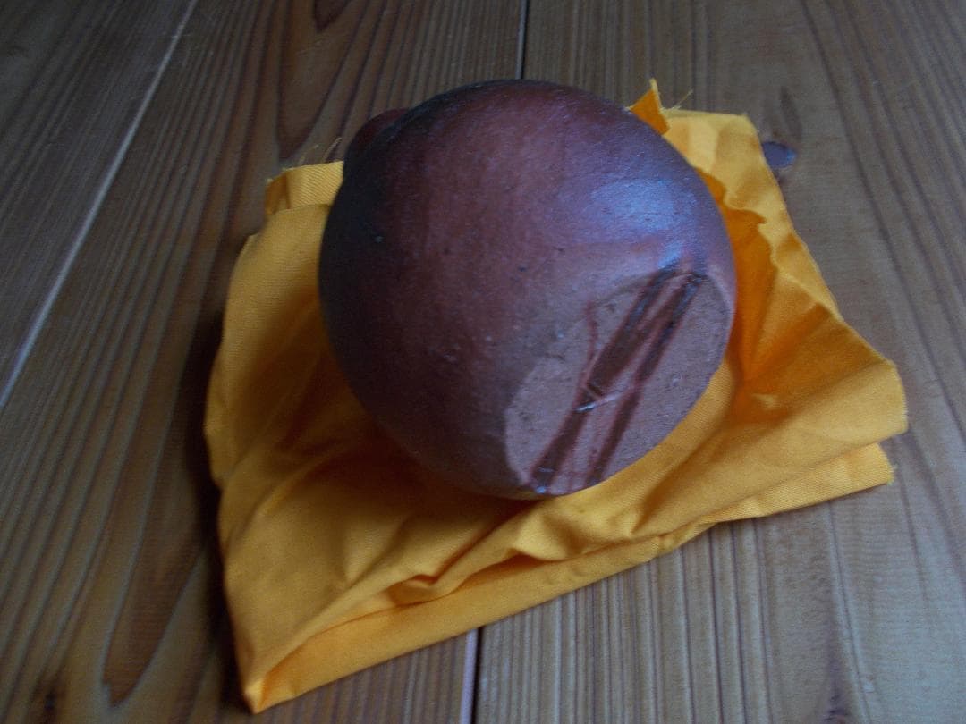 備前焼⑪蕪徳利　緋色　丁斎　【20】