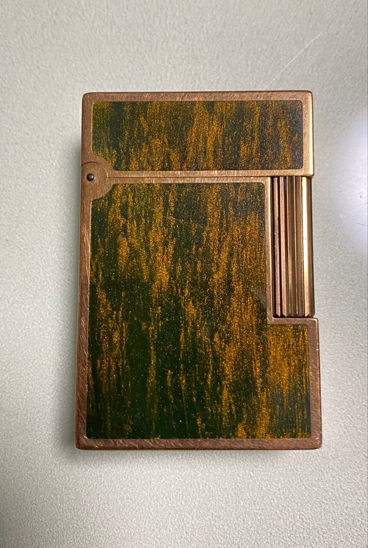 S.T.Dupont デュポン ガスライター グリーン漆系ゴールド
