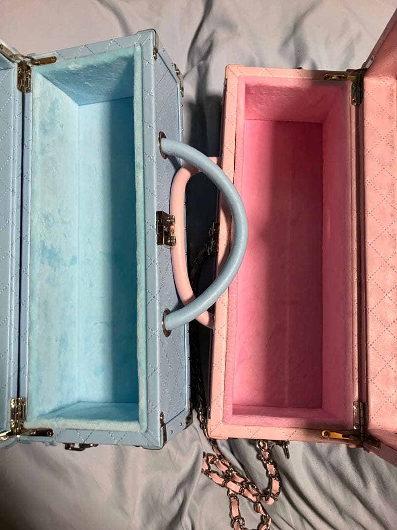 ② エンジェル シャンパン ドゥミセック　空箱 ピンクとブルー　2個セット