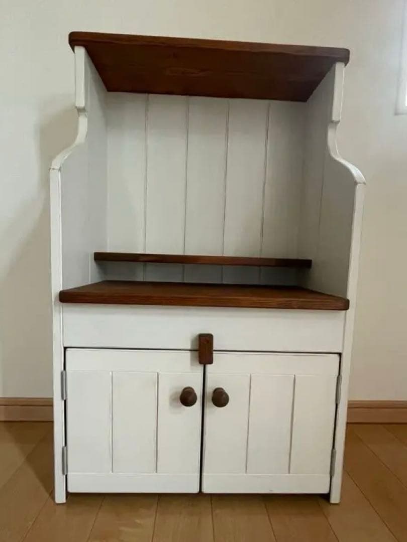 ハンドメイド　飾り棚　アンティーク風　おままごと　シャビー