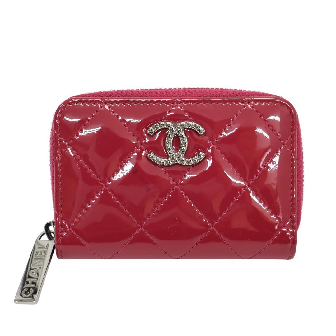 美品 CHANEL シャネル ブリリアント ケース ピンク パテントレザー
