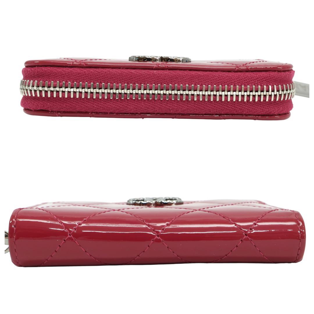 美品 CHANEL シャネル ブリリアント ケース ピンク パテントレザー