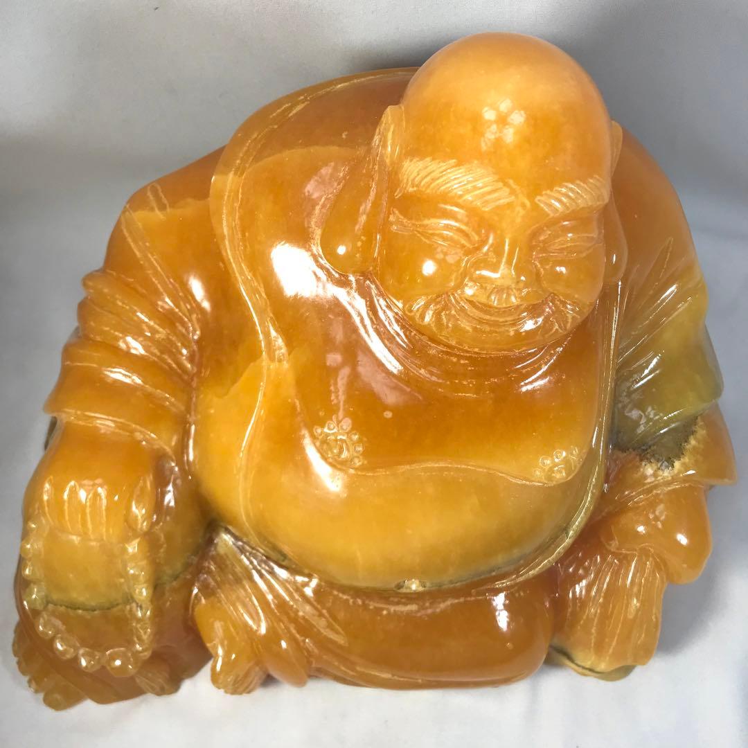 布袋様　布袋尊　天然石　大理石　オニックス　開運　金運　高級　置物　未使用