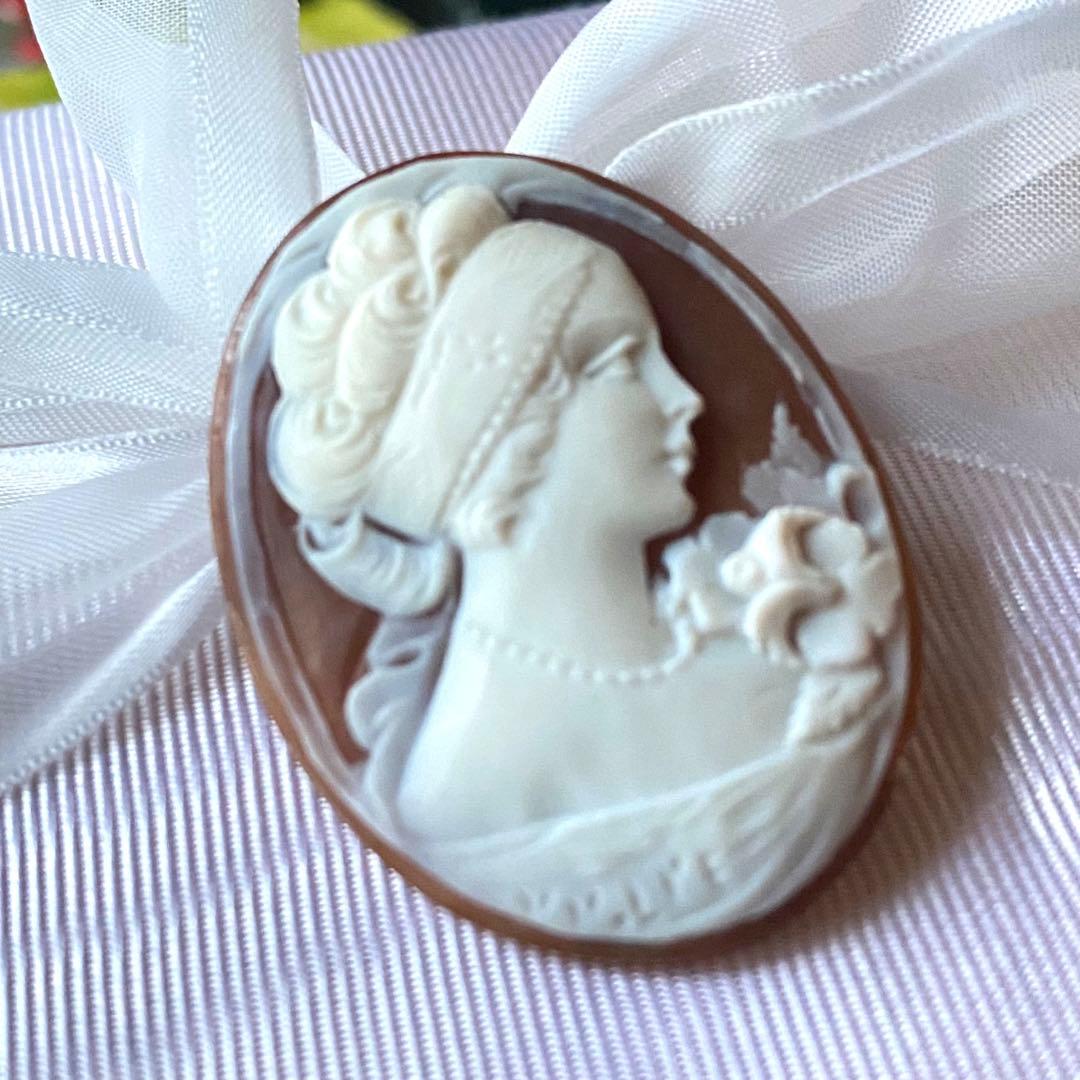 超限定6月16日20時迄 ‼️カメオ百合と首飾りの婦人　最上級カメオ　ルース