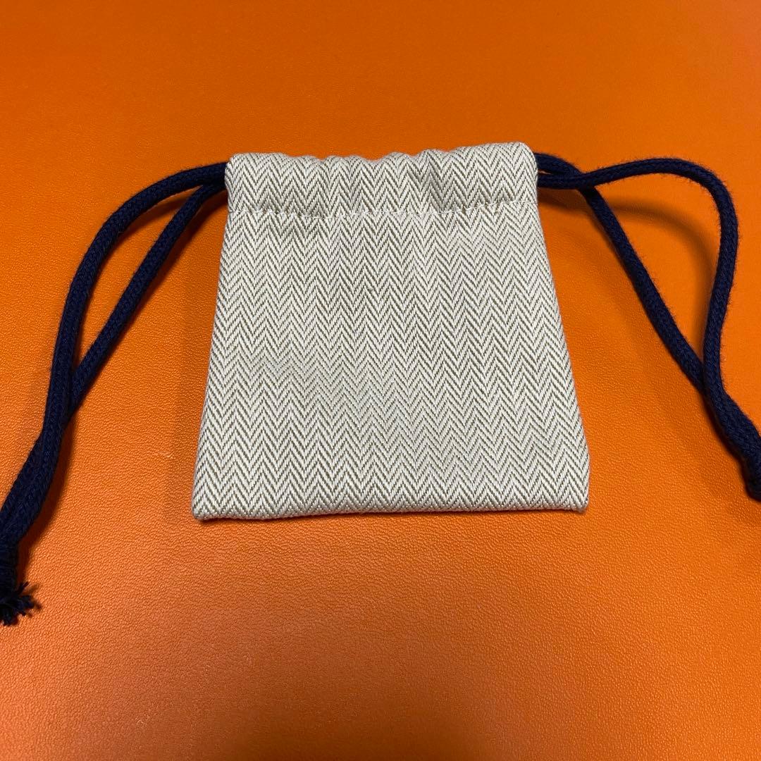 新品未使用 HERMES 巾着袋 保存袋　ブルー