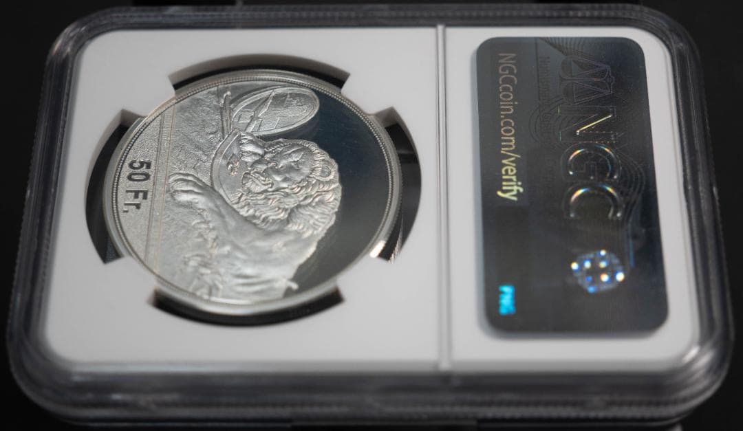 2021年 スイス 射撃祭 NGC PF70UC 50フラン 銀貨 ルツェルン