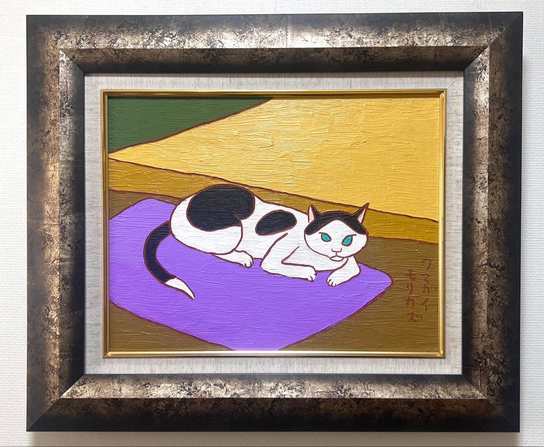 (F6号)山下清 【片倉館と花火】肉筆/表サイン有/裏シール有/油彩/手描