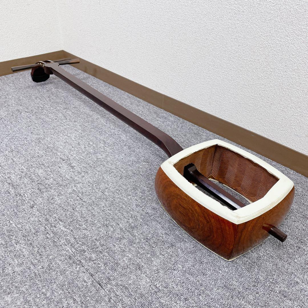 三味線 細棹 金細 トチ紅木 一本溝 綾杉彫り胴 K9 和楽器