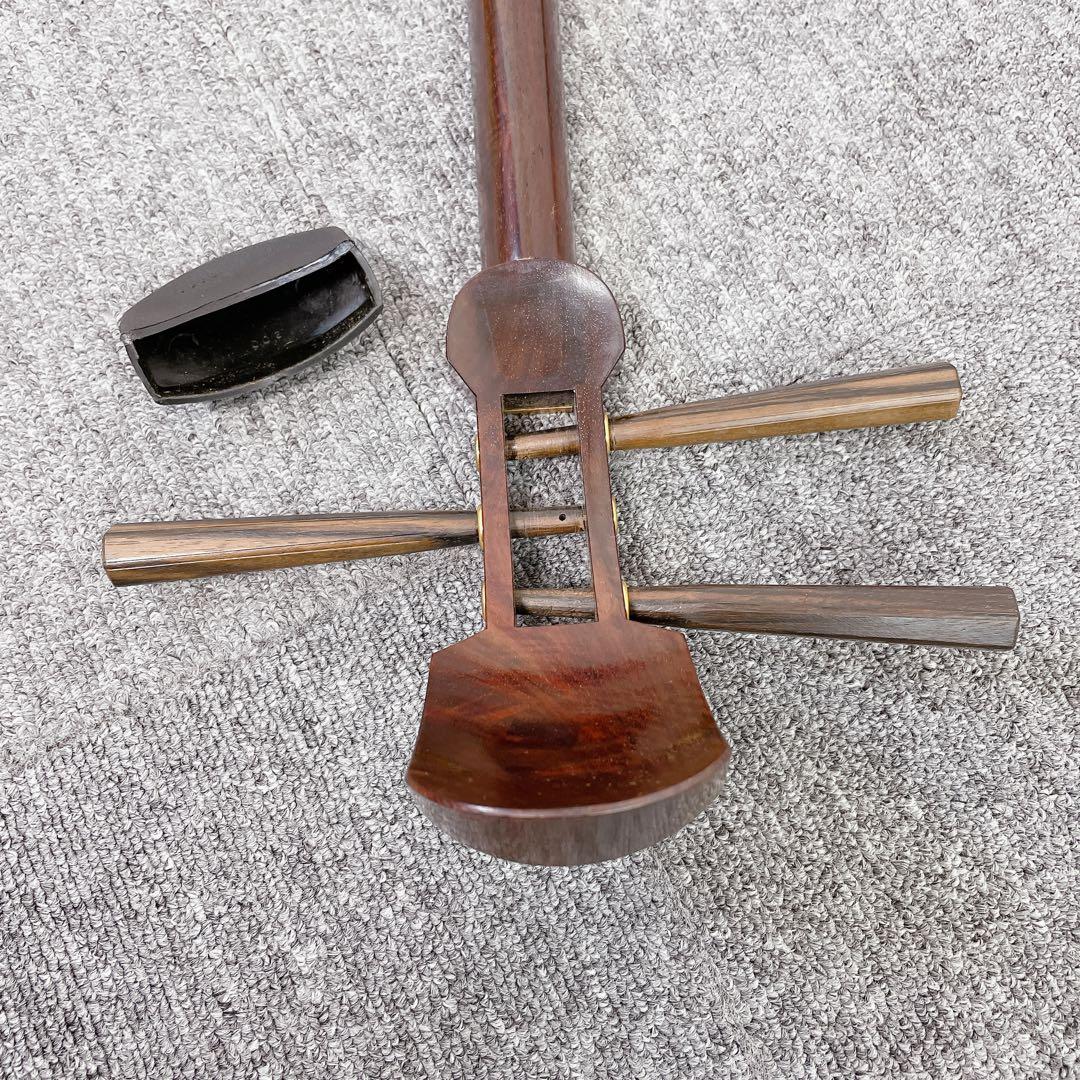 三味線 細棹 金細 トチ紅木 一本溝 綾杉彫り胴 K9 和楽器