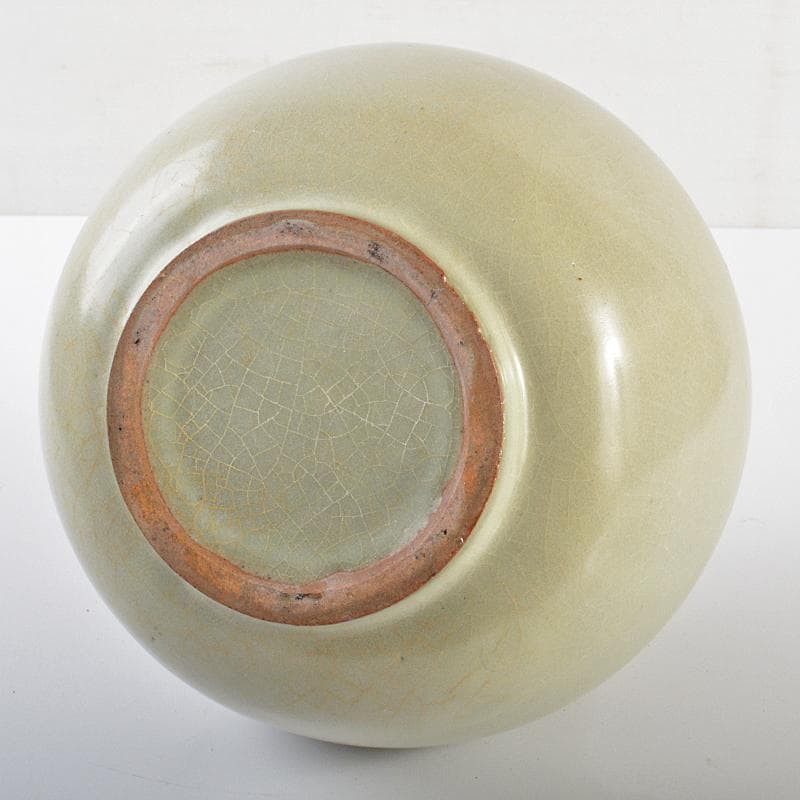 中国　天龍寺青磁　多口瓶　V　R6323B