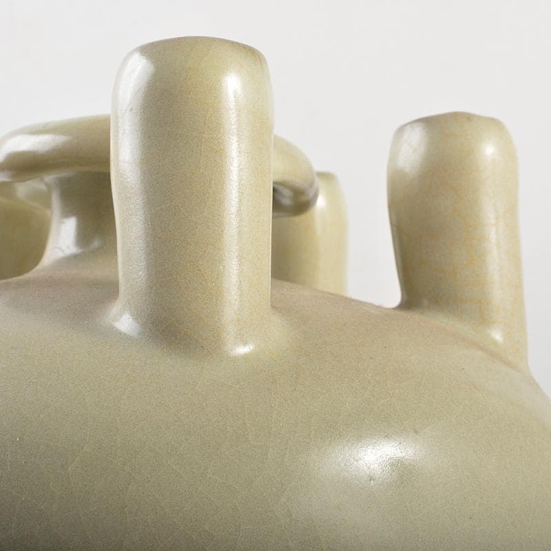 中国　天龍寺青磁　多口瓶　V　R6323B