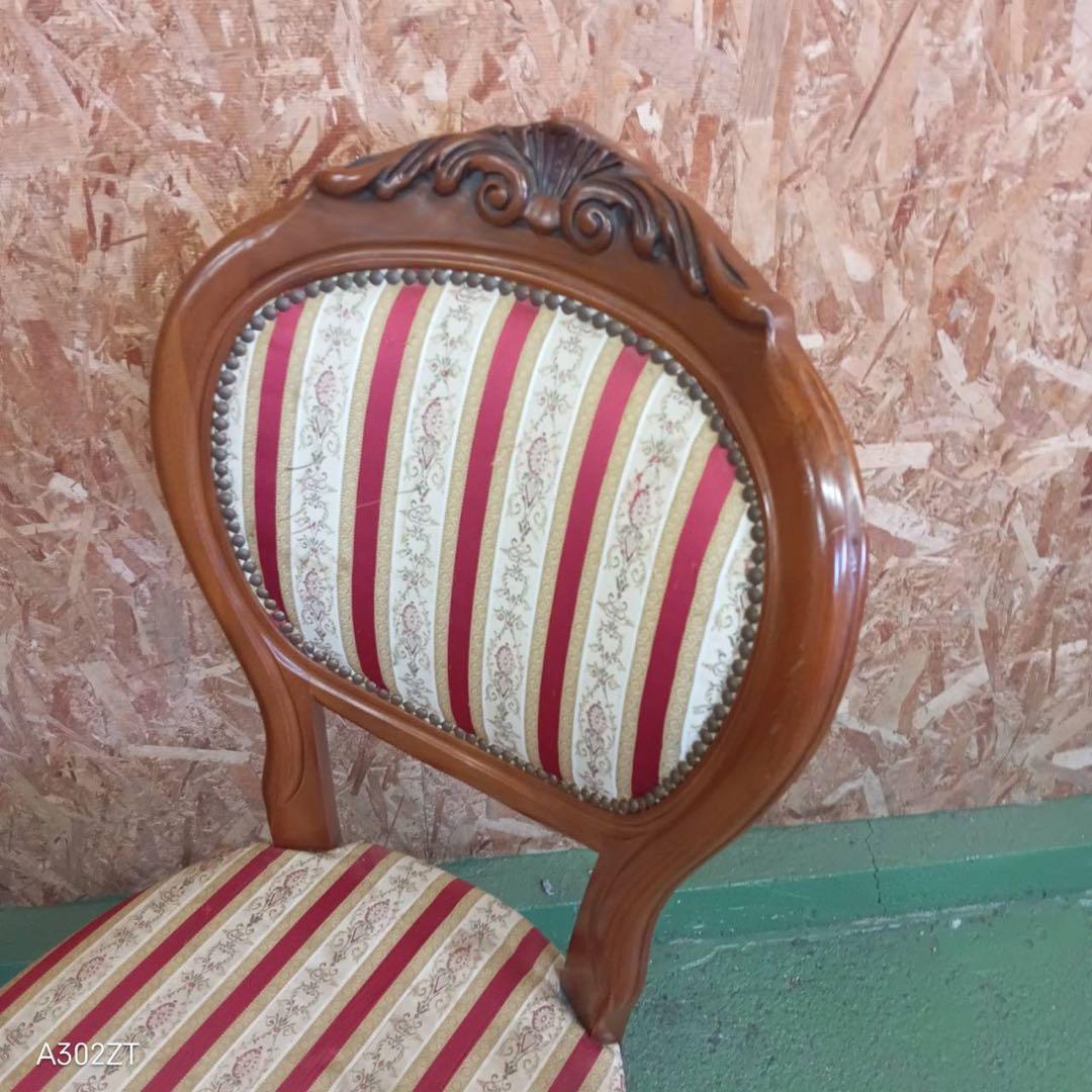 002送料設置無料　別荘保管品　英国猫足チェア　アンティーク風　きれい