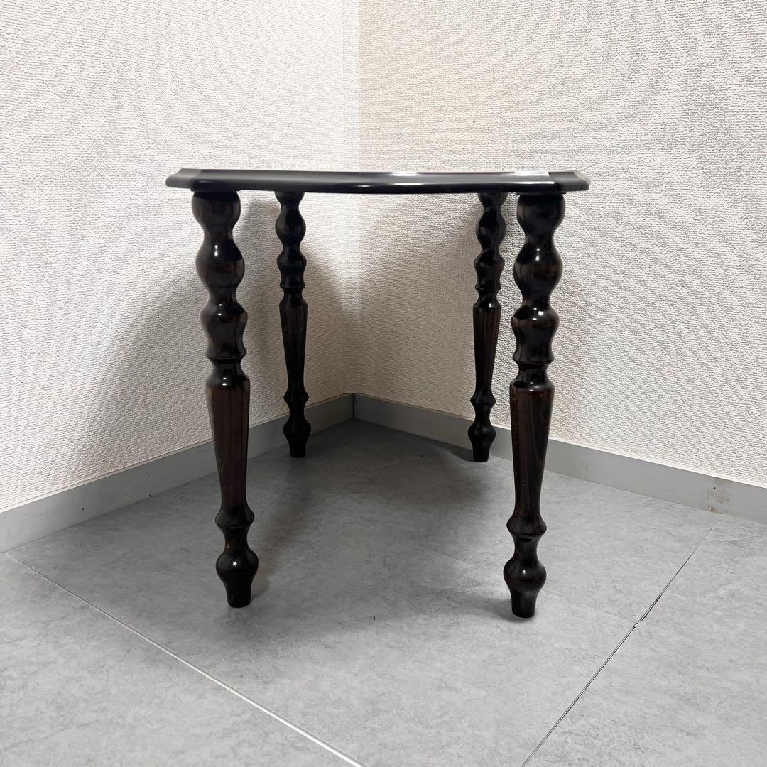 イタリア製 象嵌細工 木製テーブル サイドテーブル