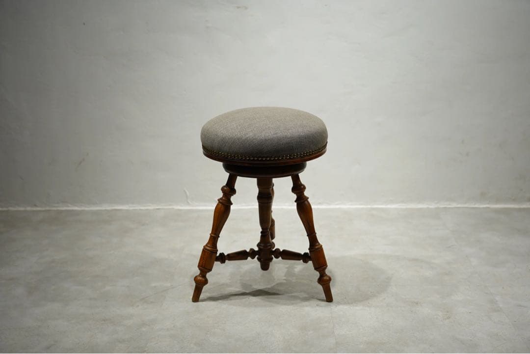 ナポレオンスツール　ピアノ椅子　フランスアンティーク　チェア