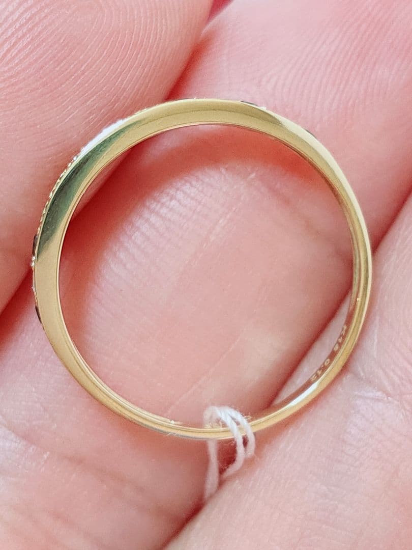 新作 未使用品 k18 天然ダイヤモンド ブラックダイヤモンド リング