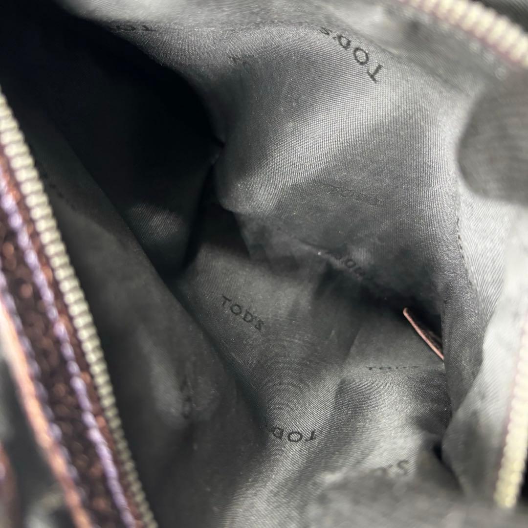 【2点】トッズ　Gバッグ　2way ショルダーバッグ　ハンド　レザー　紫