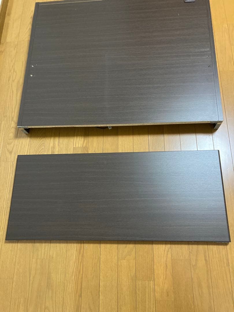 【引き取り希望】ニトリ　シングルベッドフレーム ダークブラウン収納付き