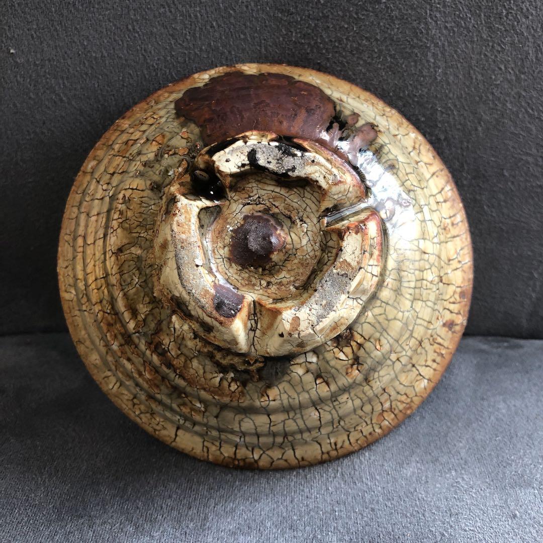 窯元 陶酔庵 作：藪下康一（号：禅牛）萩焼 織部茶碗