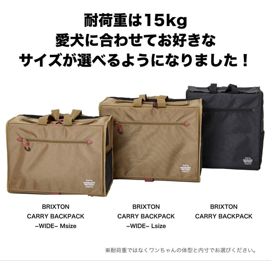 ブリクストンキャリーバックパック ワイド ※リニューアル　ブラウン　M