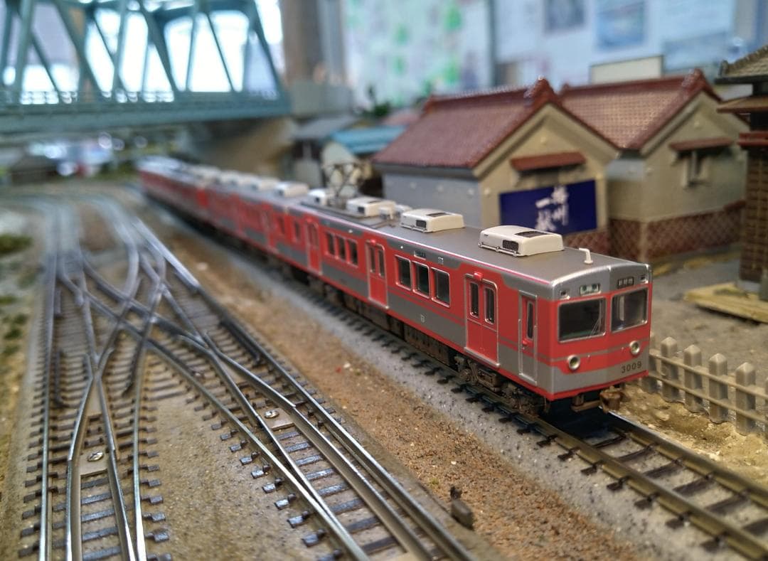 神戸電鉄3000系・中期型・新塗装・ワンマン 4両セット Nゲージ