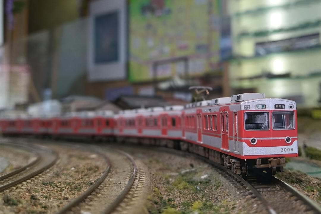 神戸電鉄3000系・中期型・新塗装・ワンマン 4両セット Nゲージ