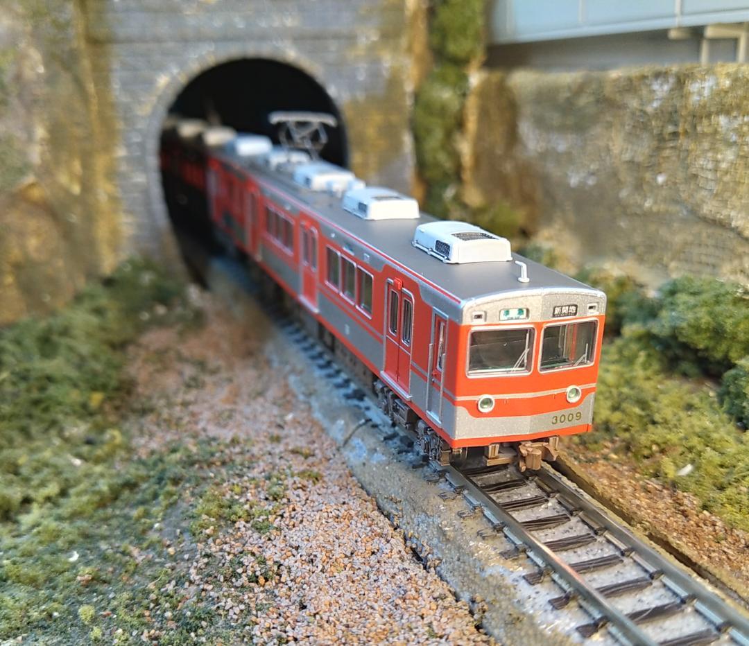 神戸電鉄3000系・中期型・新塗装・ワンマン 4両セット Nゲージ