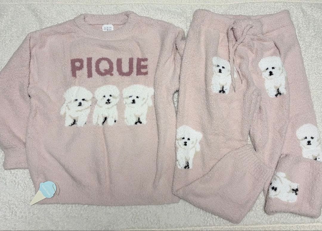 ジェラートピケ モチーフジャガードプルオーバー ビションフリーゼ