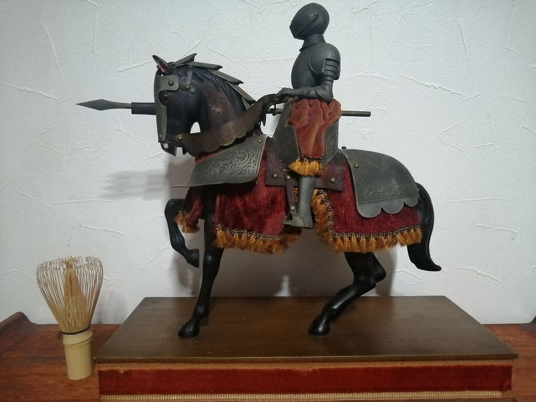 ヨーロッパ アンティーク ドイツ製 西洋 騎士 鉄製 木製 オブジェ