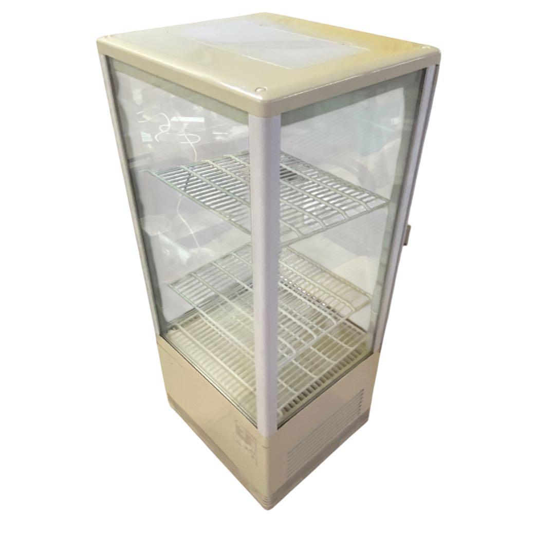【メ1006-05】海外製ガラス冷蔵ショーケース 2段 RT-78L 容量78L