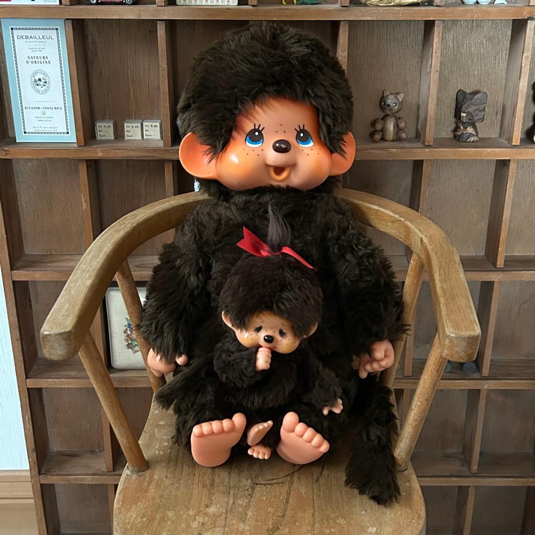 モンチッチ 男の子 女の子 大小セット レトロ セキグチ 【美品】当時物
